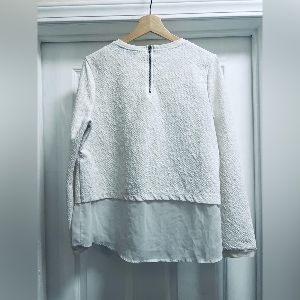 Joe Boxer White Textured Sweatshirt - Picture 2 of 4